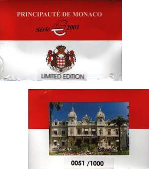 Obverse of Monaco Official Blister 2001