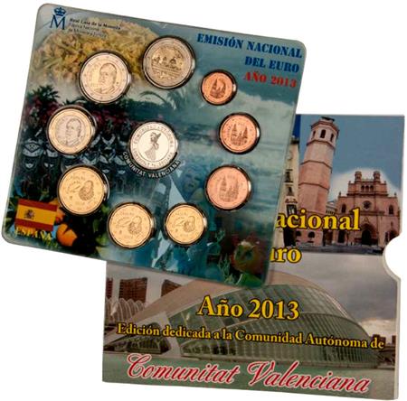 Obverse of Spain Official Blister - Valencia 2013