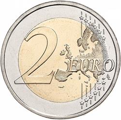 Reverse of Greece 2 euros 2012 - 10 years of euro banknotes and coins
