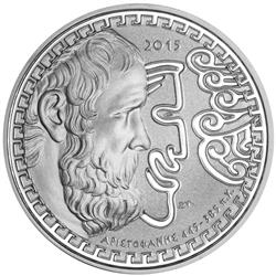 Reverse of Greece 10 euros 2015 - Aristophanes