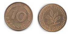 Obverse of Germany 10 pfennig 1996 -
