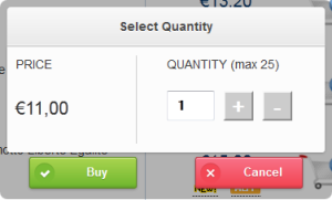 Change quantities in the coin shop