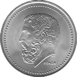 Greece 50 drachmas 1982-1984 Solon VF+ #4381 