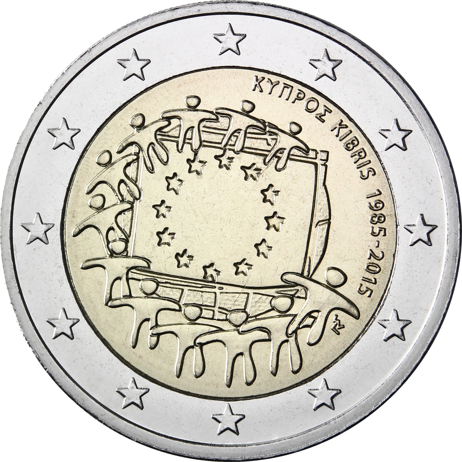 Slovenia 2 euro coin 2015 /"30th anniversary of the EU flag/" UNC