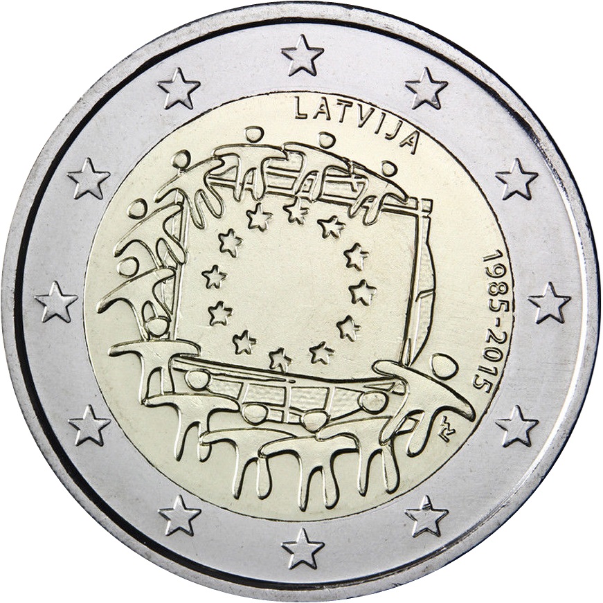 Latvia 2 euro 2015 - 30th anniversary of the EU flag [eur30413]