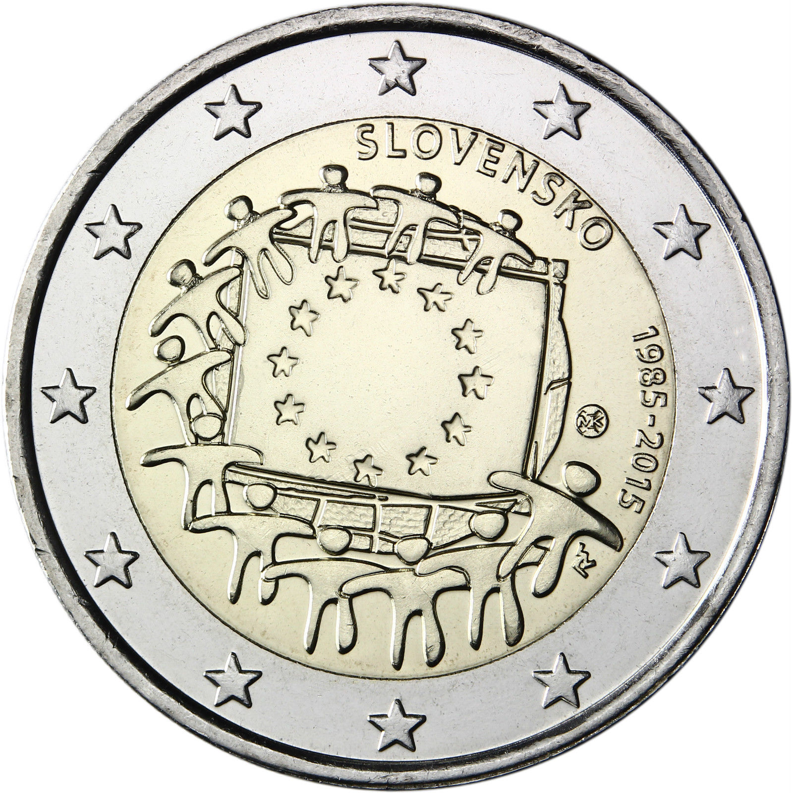 Slovakia 2 Euro 2015 30th Anniversary Of The EU Flag eur30409 slovakia-2-euro-2015-30th-anniversary-of-the-eu-flag-eur30409