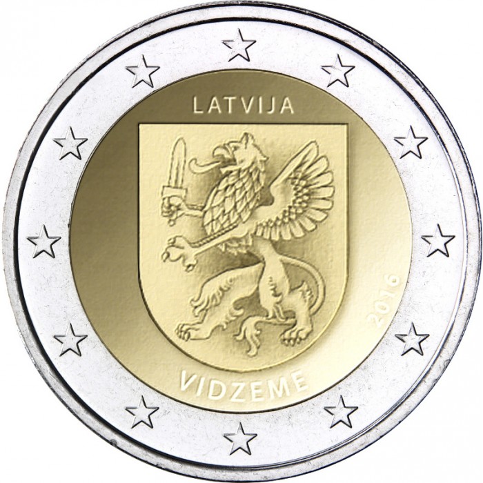 Latvia 2 euro 2016 - Vidzeme Region [eur30481]