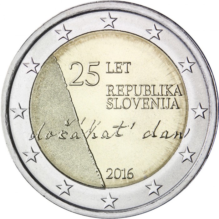 The 10th anni. of the euro in Slovenia SLOVENIA 2 EURO 2017 Commem Coin * UNC 