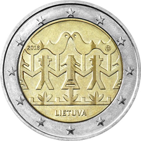 5 Commemorative 2 Euro Coins Lithuania Lietuva All UNC 