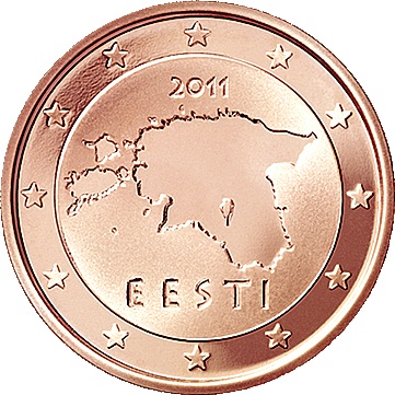 2011 Estonia 2 Cent Coin Unc from Roll BU Nice KM# 79