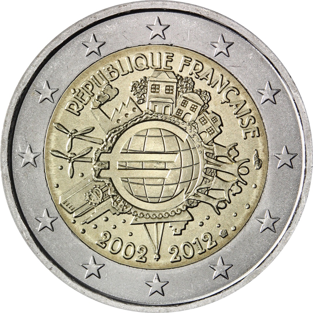Piece 2 Euros Republique Francaise 2002 2012