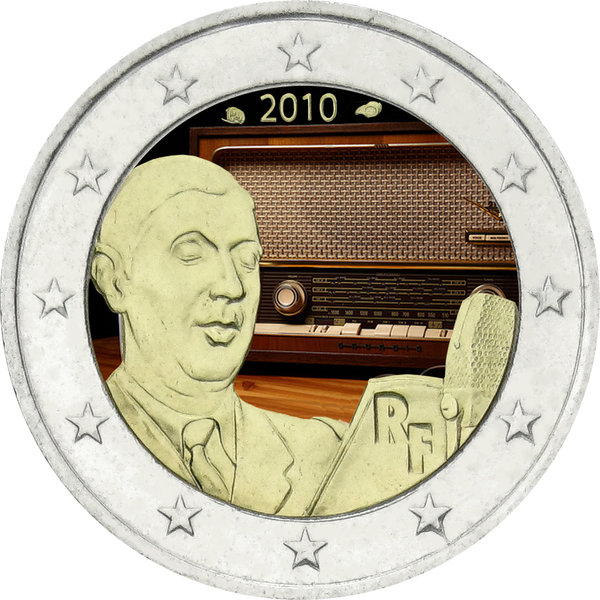 Colored France 2 euro 2010 70th Anniversary of General De Gaulle's Appeal of 18 June [eur23175]