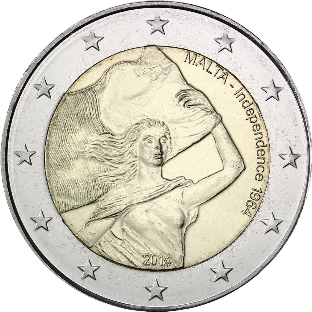 Malta 2 Euro 2014 Independence From Britain In 1964 eur16889 