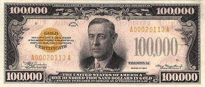 100,000 dollars bill