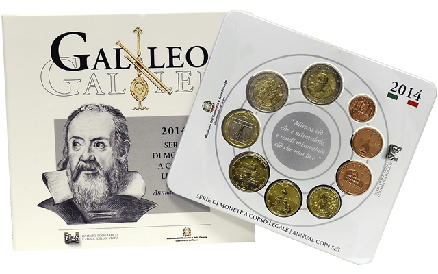 Italy 2014 BU Set - Galileo Galilei - Official Blister [set8700]
